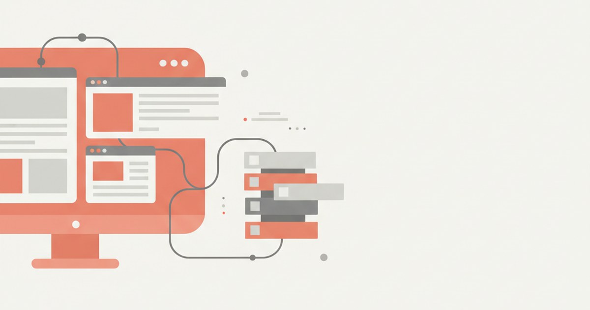 Editorial illustration supporting the article on wordpress developer portfolio.