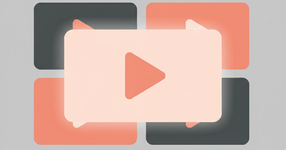A responsive grid of video thumbnails on a WordPress page.